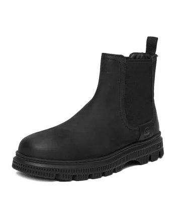 Ghete barbati,  CEO-HULK-04, piele naturala, negru