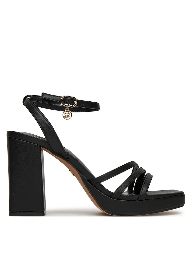 Sandale dama,  TS6197-01, cu toc, negru