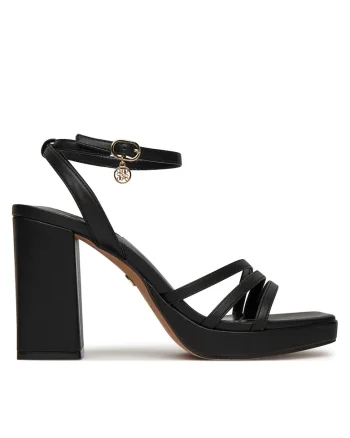 Sandale dama,  TS6197-01, cu toc, negru