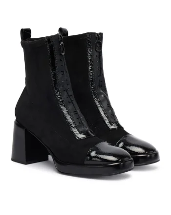Botine dama,  Negru, Textil HI254230