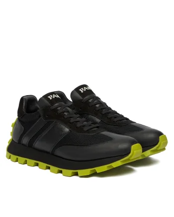 Tenisi barbati  piele naturala, negru, FU1026