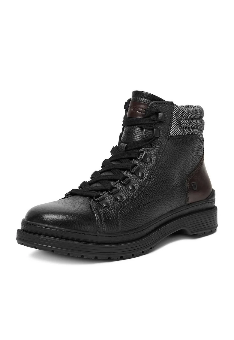 Ghete barbati,  piele naturala negru