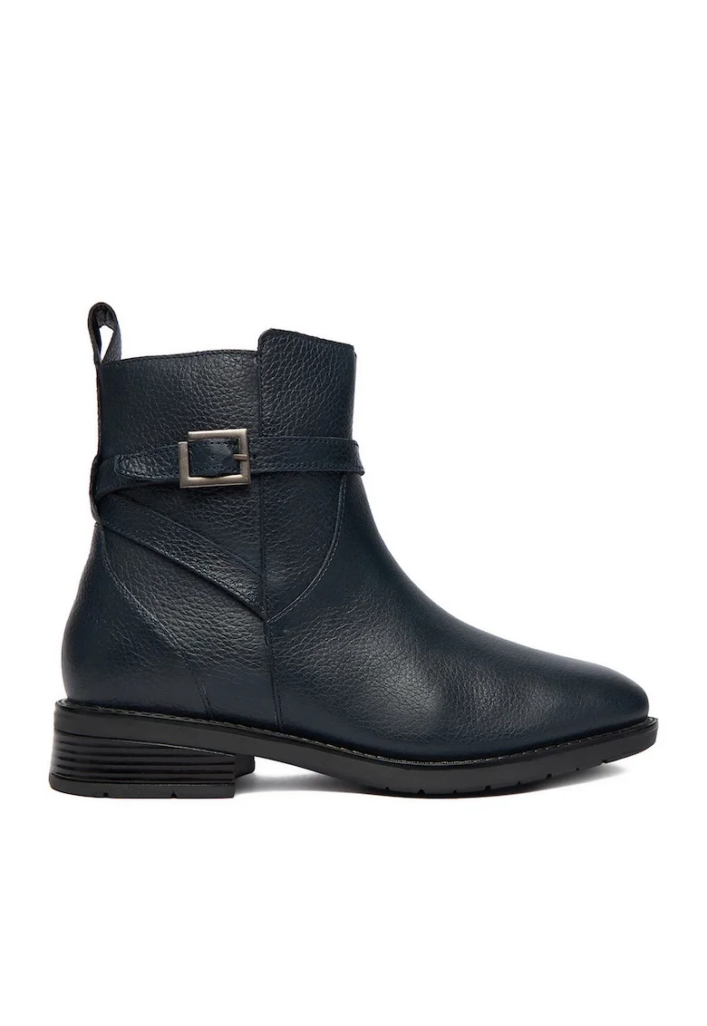 Botine dama  Piele naturala, Bleumarin, Bleumarin