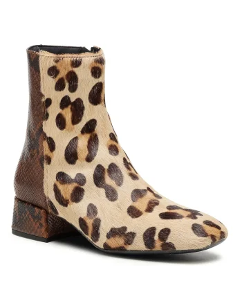 Botine dama 603 EM-23-08-001020,  Piele naturala, Maro,