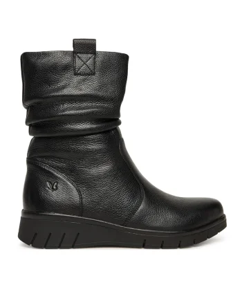 Ghete dama 022 9-26455-45,  Piele naturala, Negru