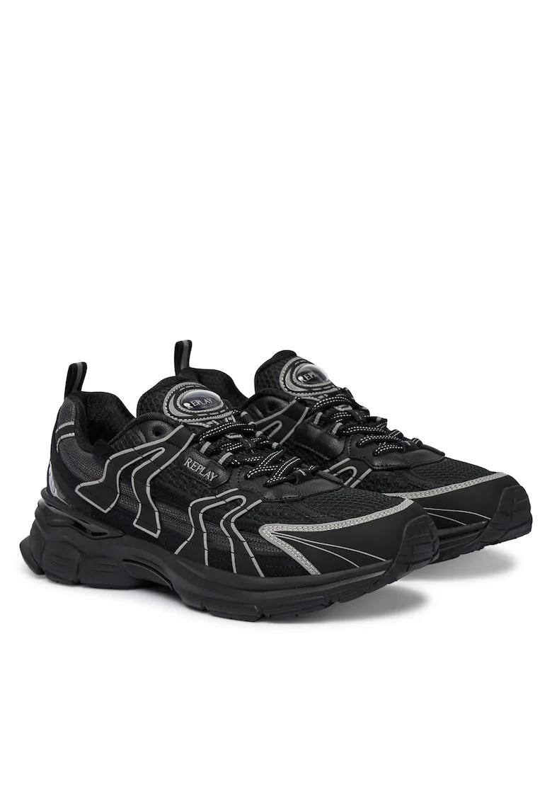 Tenisi barbati  GMSD5 .000.C0003T, piele naturala, negru