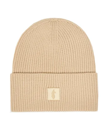 Caciula unisex  Cream Knit Cuff, crem, din material sintetic