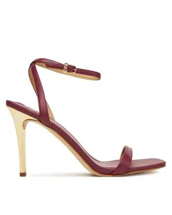 Sandale dama,  Mulberry 691, piele naturala, visniu