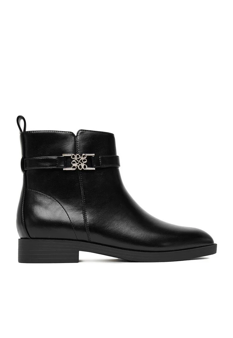 Botine dama CEO-NADIM-01,  Textil, Negru