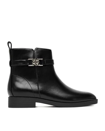 Botine dama CEO-NADIM-01,  Textil, Negru