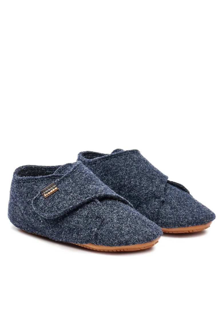 Tenisi copii,  culoare albastru inchis, material lana,