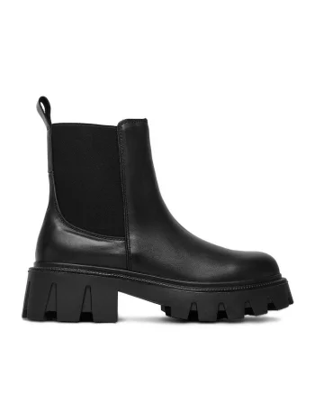 Ghete scurte dama  9250-2, negru, sintetic