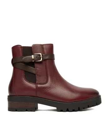 Botine dama CEO-WI23-DAGA-01,  bordeaux, piele naturala