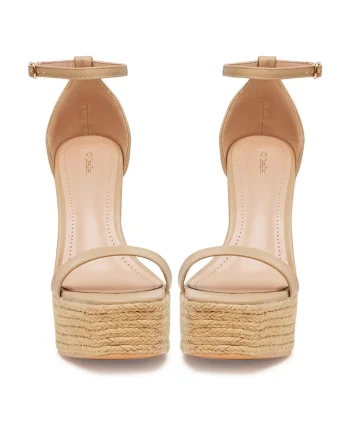 Sandale dama,  espadrile GLDNAZ-1, bej, tesatura