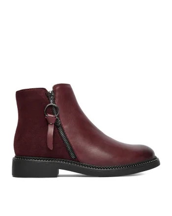 Botine dama CEO-RST-56007-13,  Piele naturala, Bordeaux