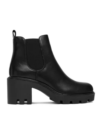 Botine dama 240129-2,  Textil, Negru