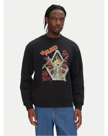 Hanorac barbati  negru cu print