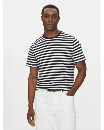 Tricou barbat,  negru/alb, bumbac
