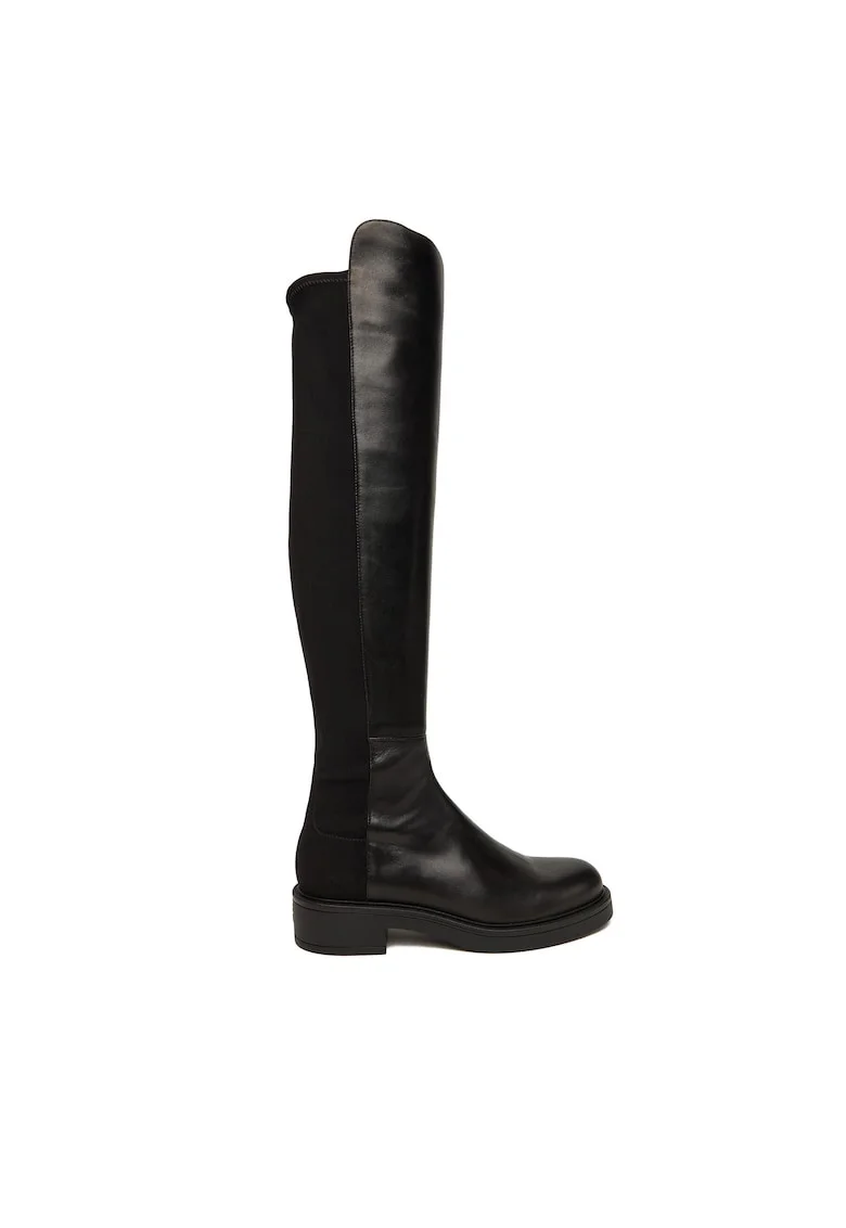 Cizme dama SM396,  Piele naturala, Negru,