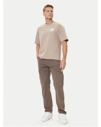 Tricou barbatesc  bej, bumbac