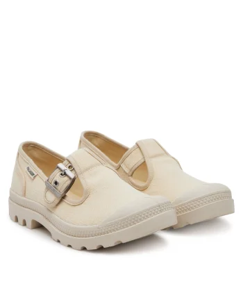 Mocasini dama,  Sahara Pampa M-Jane Washed, crem, textil