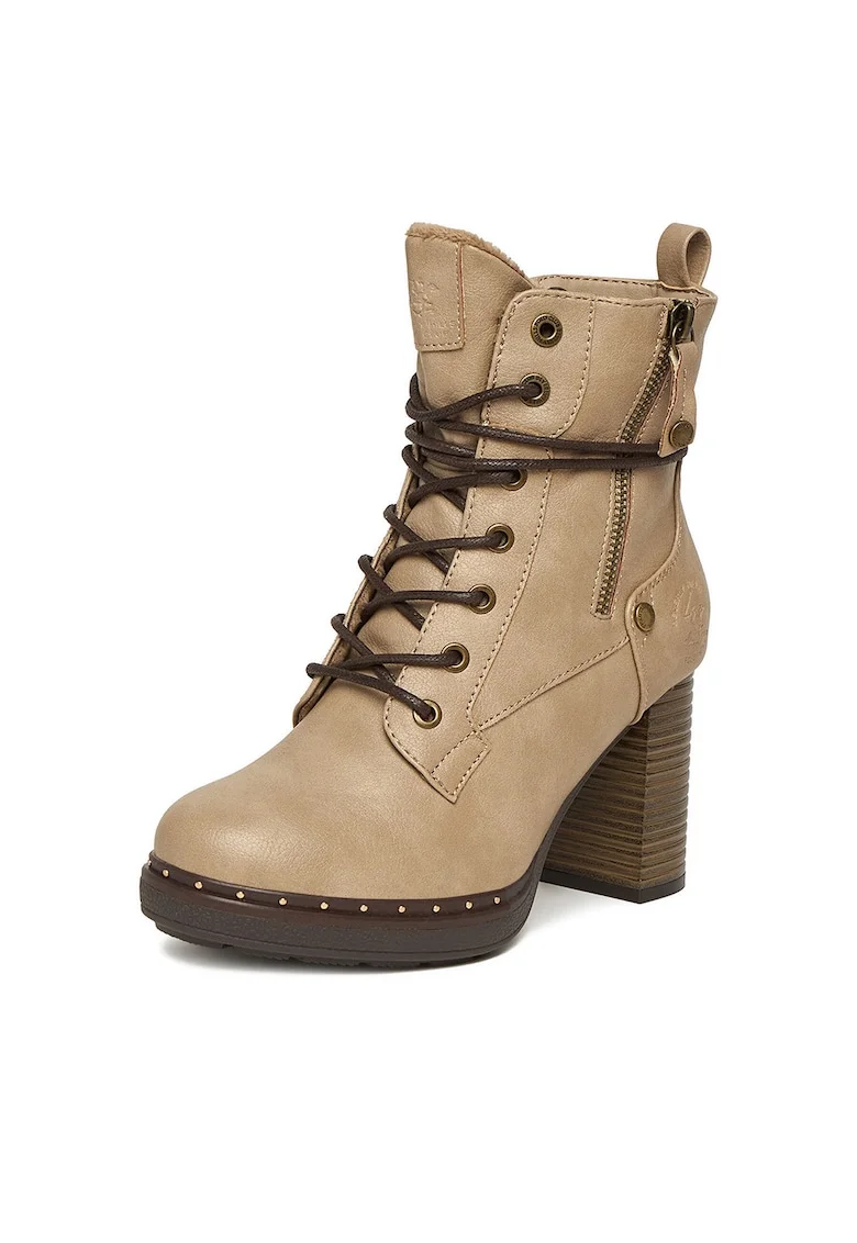 Botine dama CEO-WS6632-02,  Textil, Bej