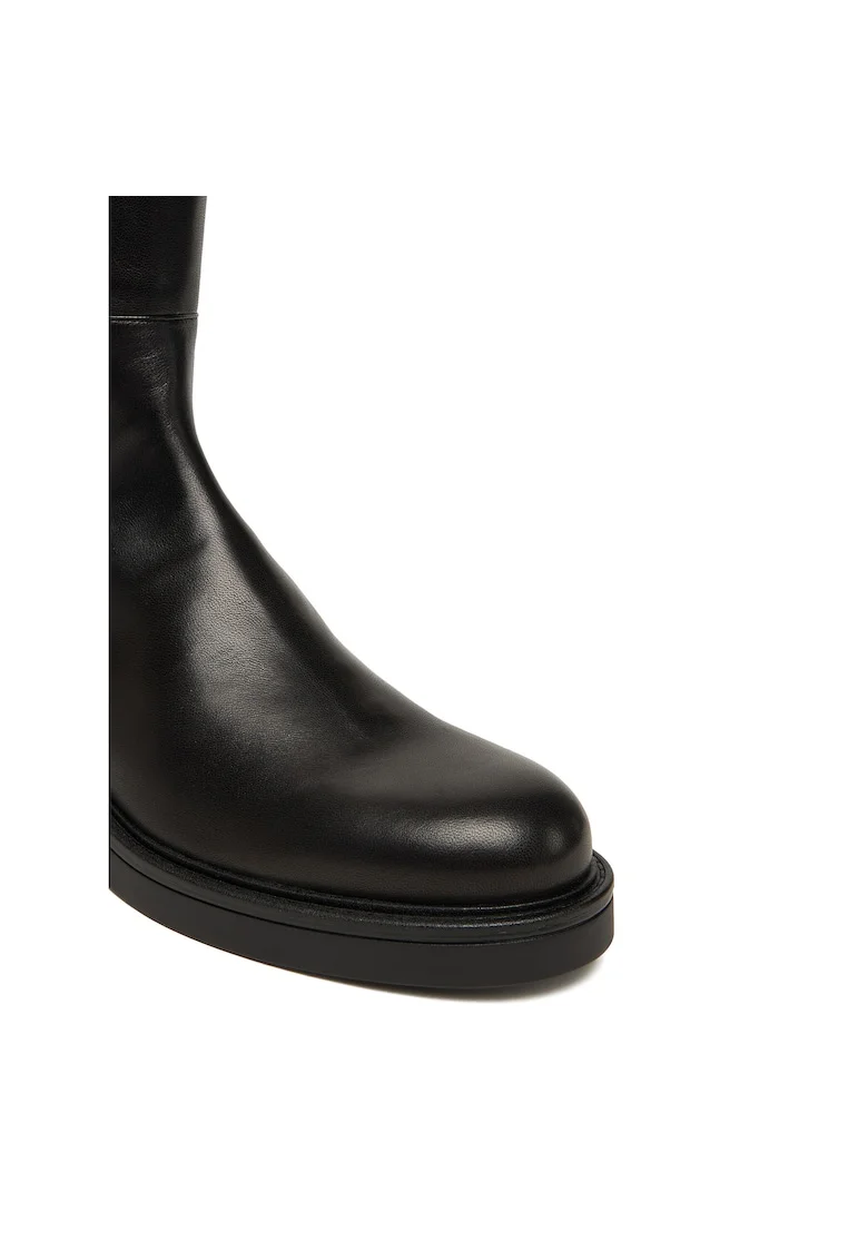 Cizme muschetar,  Black Celia SM396, piele naturala, negru, dama