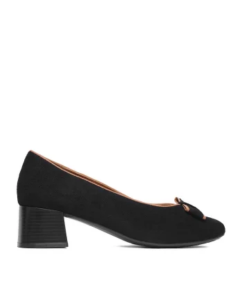 Pantofi dama,  cu toc, piele naturala, negru