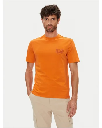 Tricou barbatesc  portocaliu, bumbac,