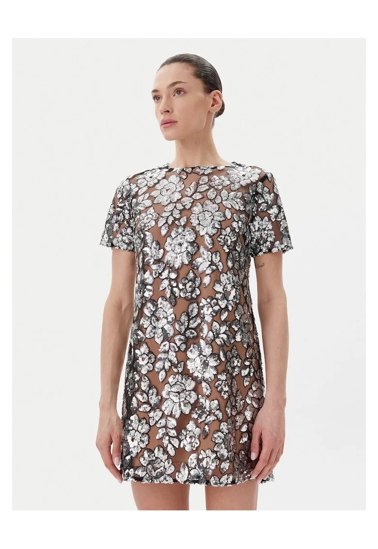 Rochie de cocktail dama  argintiu,