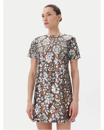 Rochie de cocktail dama  argintiu,