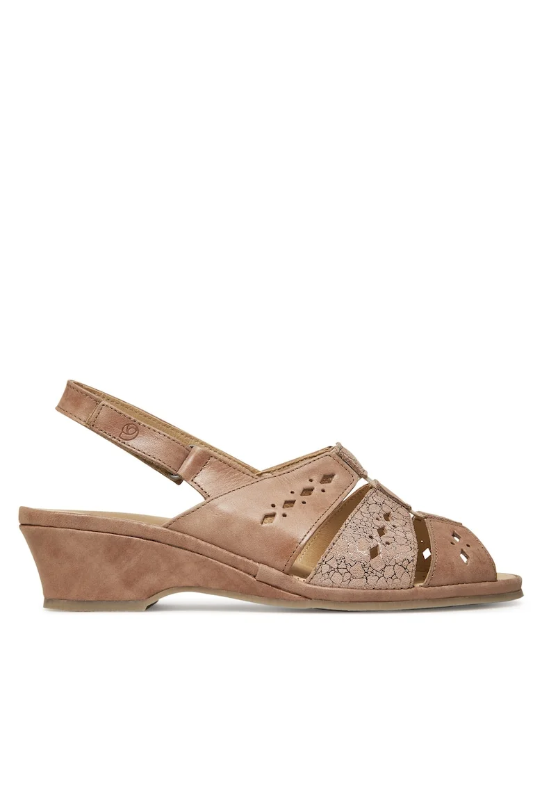 Sandale dama,  710134-08, Piele naturala, Bej