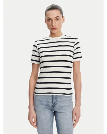 Tricou dama,  Bleumarin/Alb