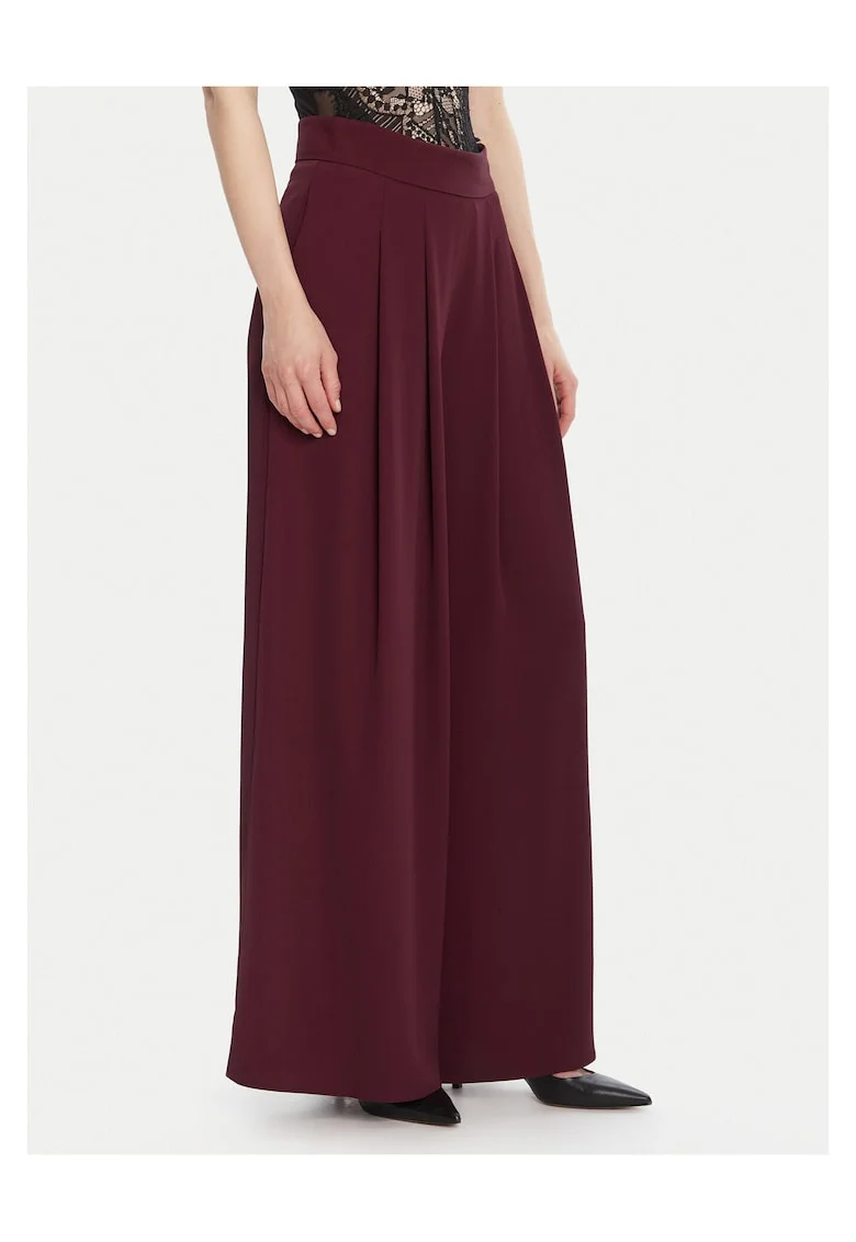 Pantaloni eleganti dama  palazzo, visiniu