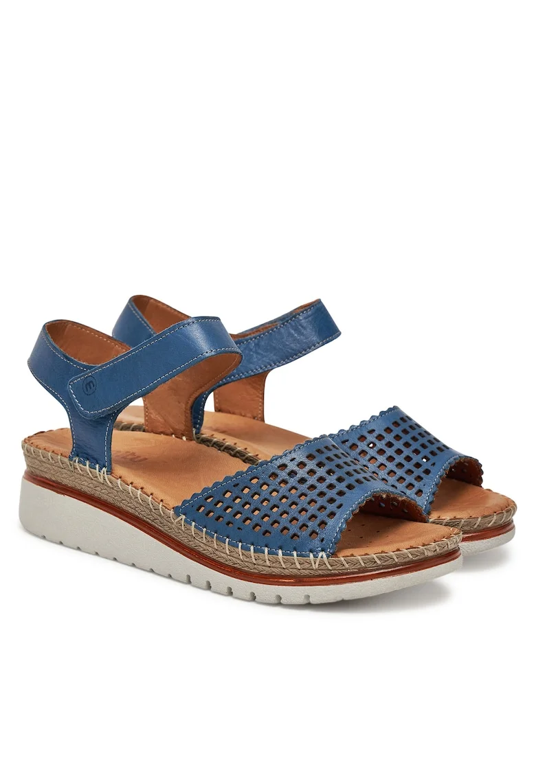 Sandale dama  model Blau 05, piele naturala, albastru