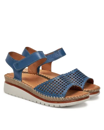 Sandale dama  model Blau 05, piele naturala, albastru