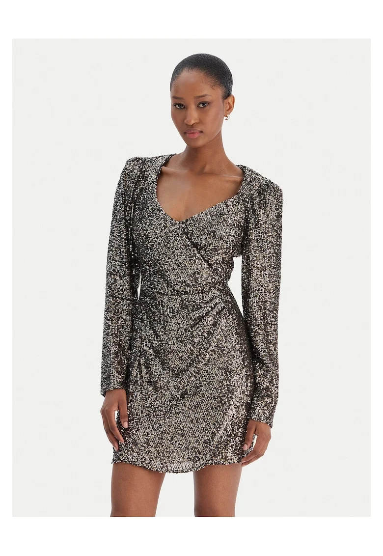 Rochie de cocktail dama  argintiu, fabricat din materiale de calitate
