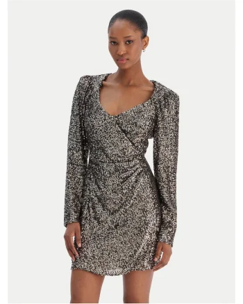 Rochie de cocktail dama  argintiu, fabricat din materiale de calitate