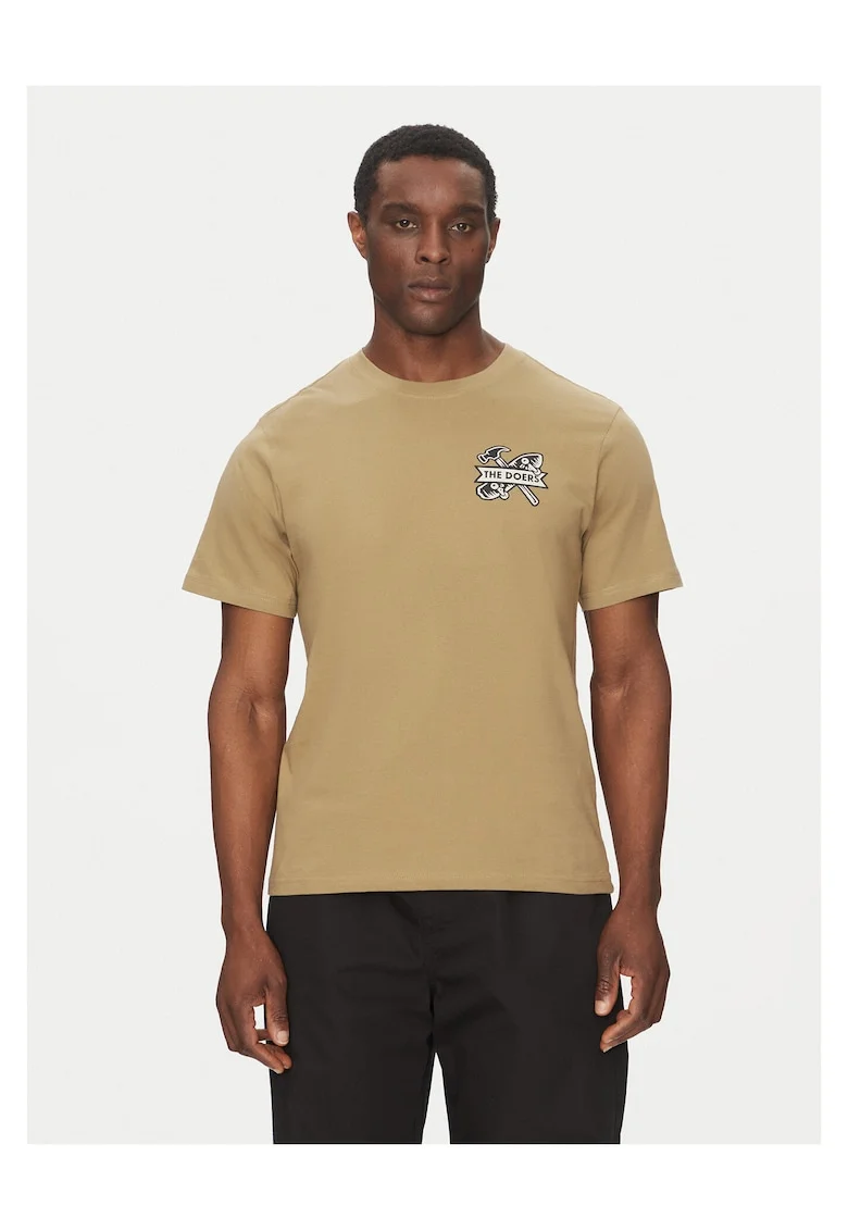 Tricou barbat,  kaki, bumbac,