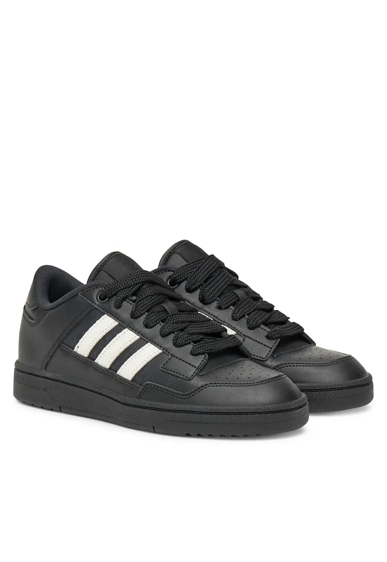 Pantofi copii,  Rapid Court Low J JQ, piele ecologica, negru/alb
