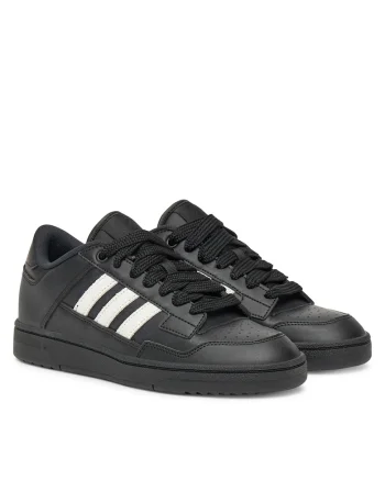 Pantofi copii,  Rapid Court Low J JQ, piele ecologica, negru/alb