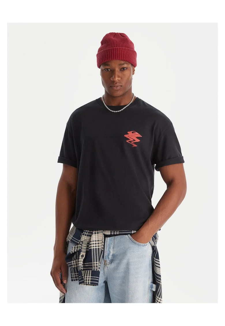 Tricou barbati  negru, din bumbac