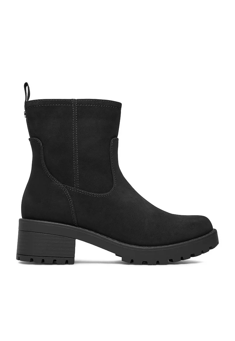 Botine de fete  textil, negru