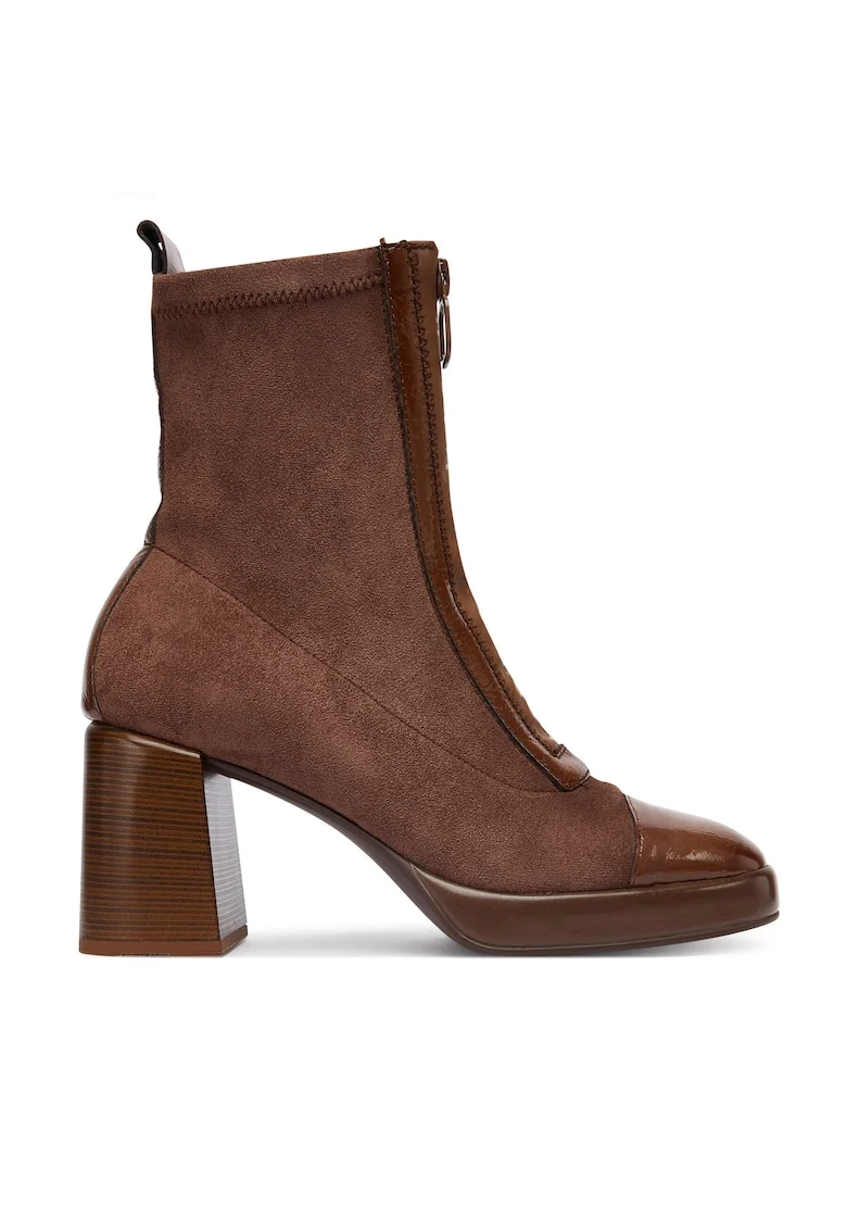 Botine dama  Avellana C002 HI254230, sintetic, maro,