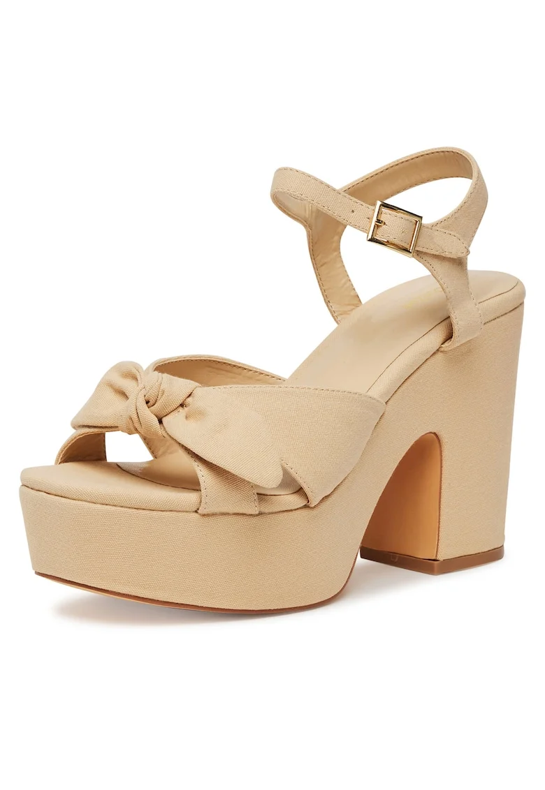 Sandale dama,  model 6103-4, cu toc, bej