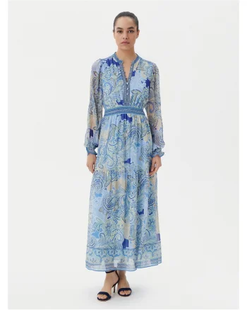 Rochie de vara,  albastru, fabricata din material usor