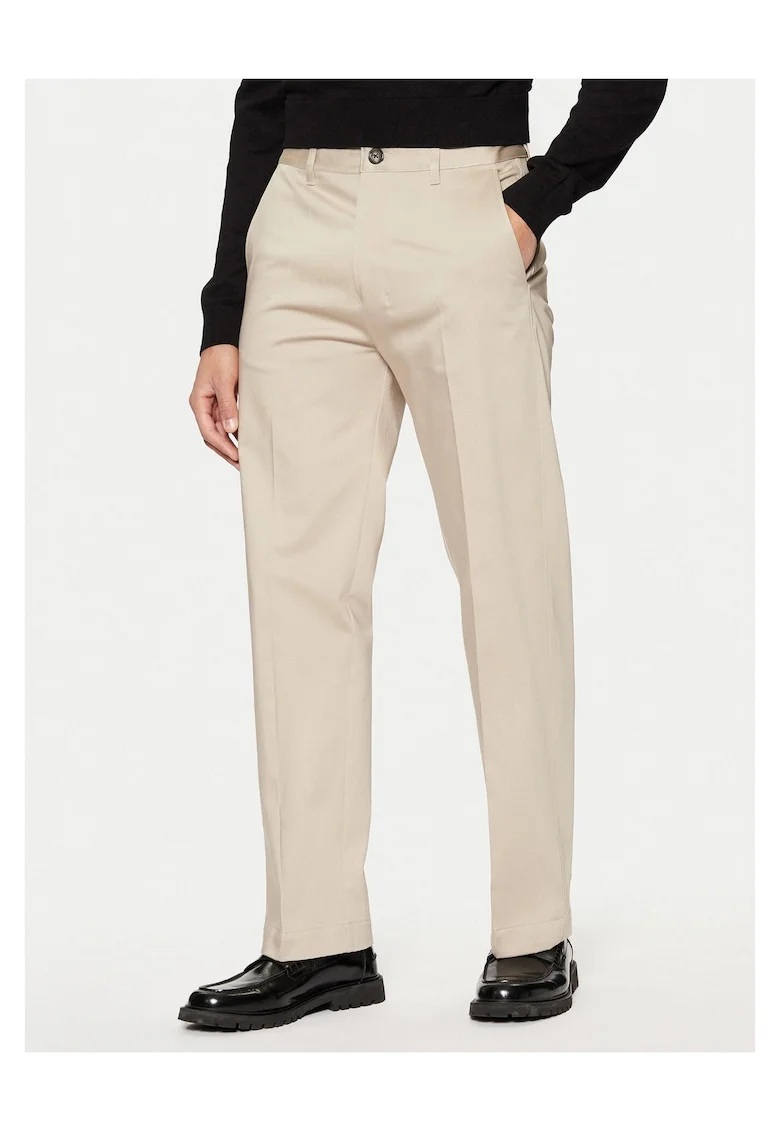 Pantaloni barbati  bej, material de calitate