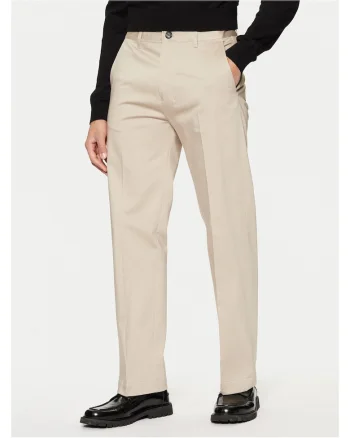 Pantaloni barbati  bej, material de calitate