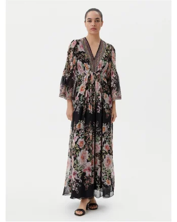 Rochie de vara,  negru, colorat,
