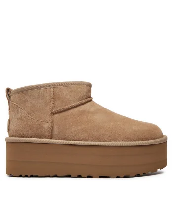 Ghete dama  San Classic Ultra Mini P, piele naturala, maro,